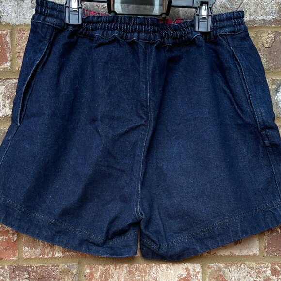 Philosophy Dark Blue Lightweight Pull on 100% Cotton Elastic Denim Shorts Size 2 - Picture 3 of 9